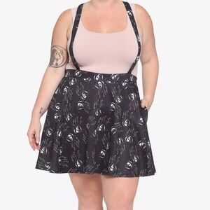Hot topic ghostface Scream suspender a line skirt Sz XL NWT skater grunge